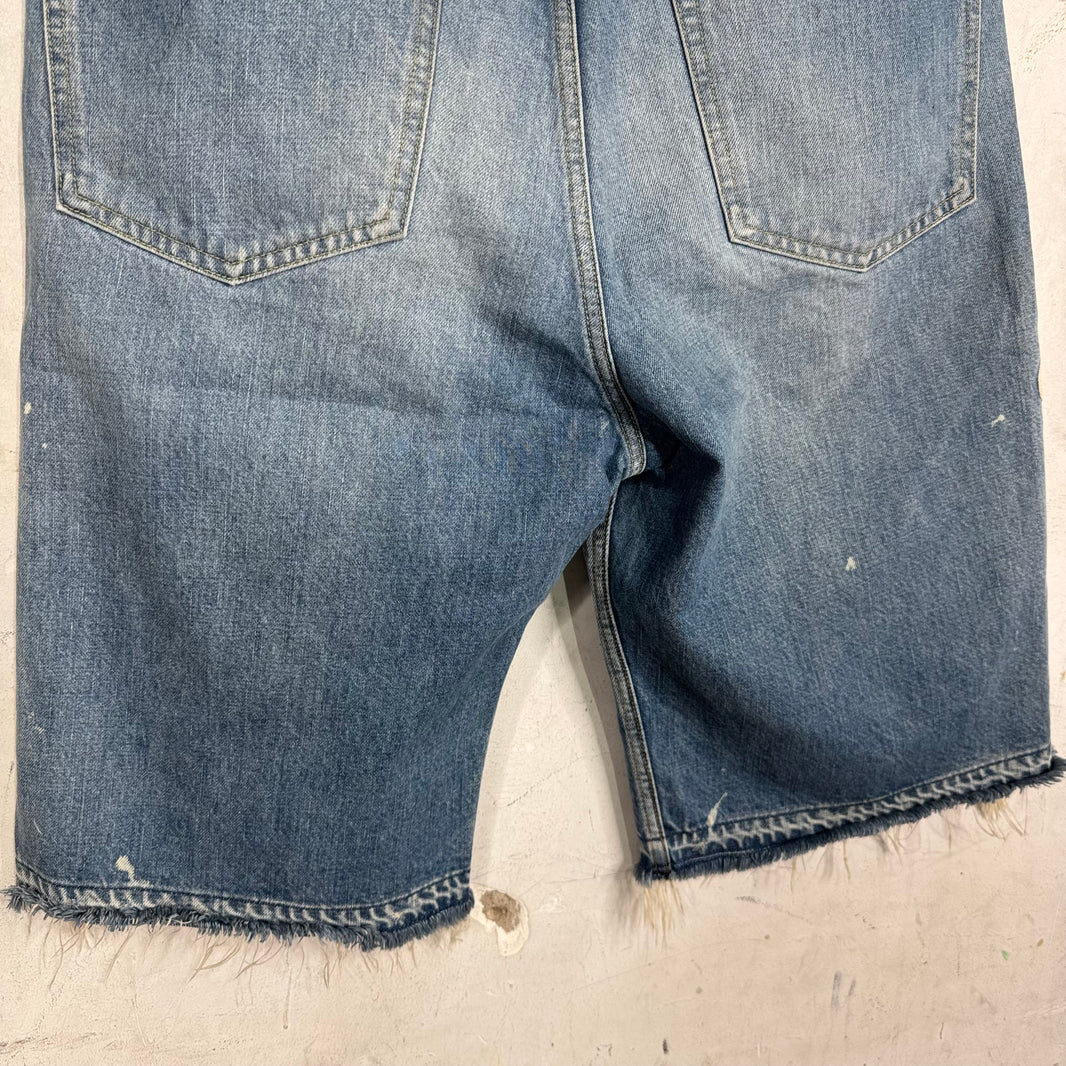 Kapital Blue Bone Denim Shorts