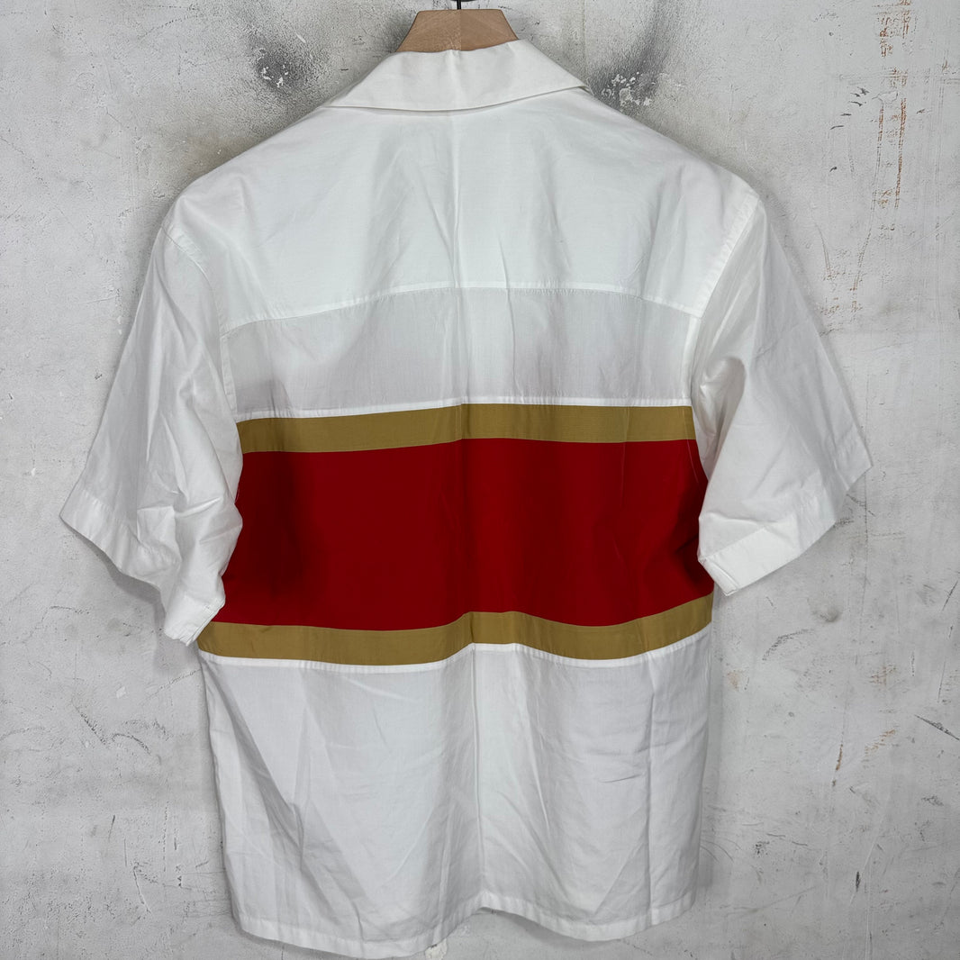 Marni White Striped Pocket S/S Shirt