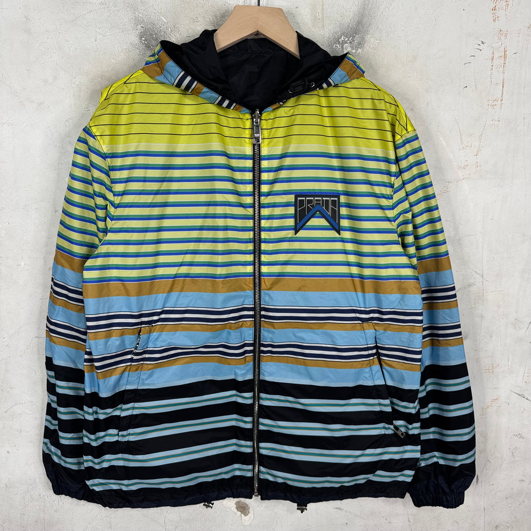 Prada Reversible Striped Nylon Jacket