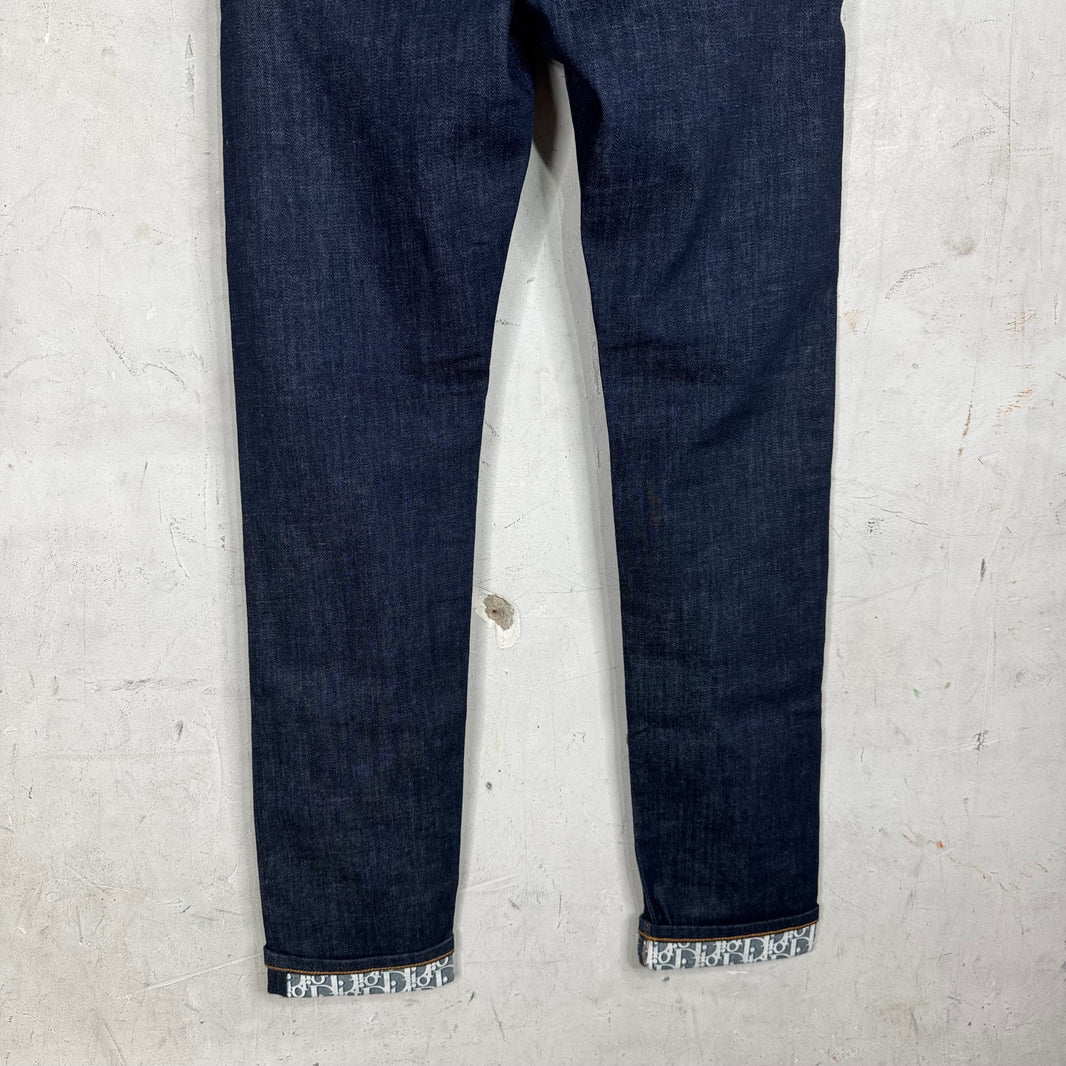 Dior Oblique Monogram Cuffed Jeans