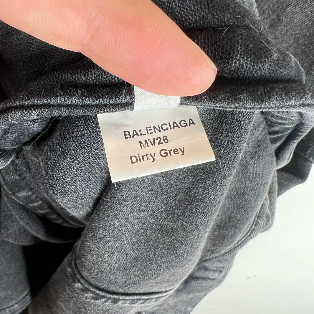 Balenciaga Sample Thin Black Wash Denim Jacket