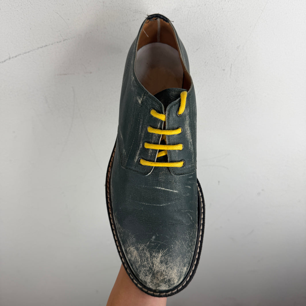 Maison Margiela Green Painted Derbies