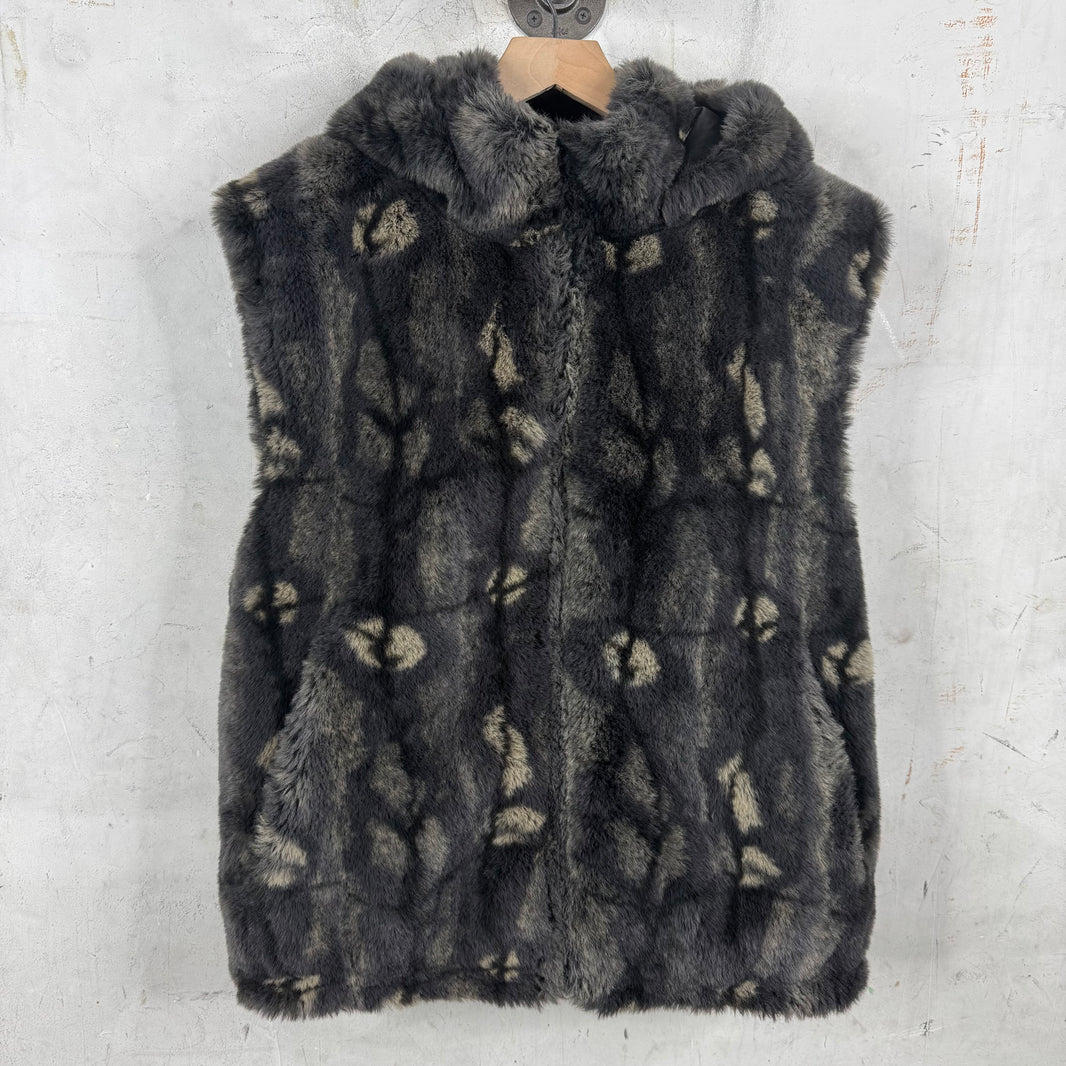 Supreme Hooded Faux Fur Vest