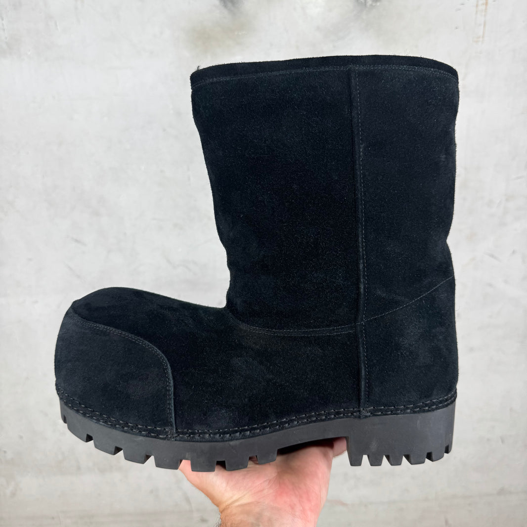 Balenciaga Black Suede Alaska Boots