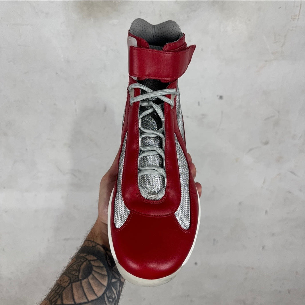 Prada Cherry Leather Americas Cup Highs