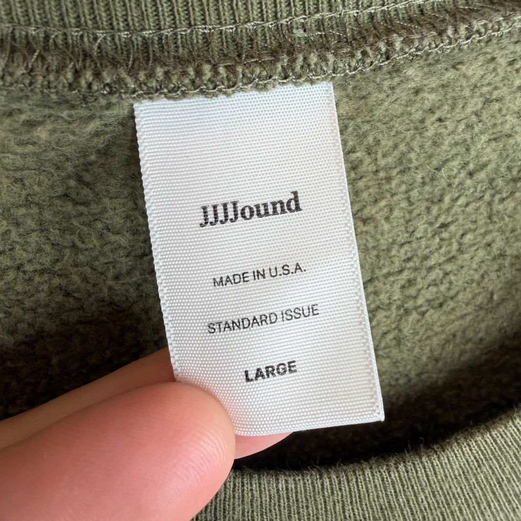 JJJJound Green Small Logo Crewneck