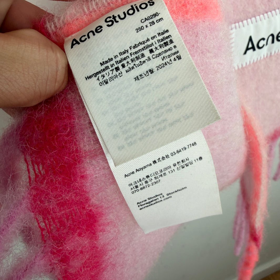 Acne Studios Pink Mohair Scarf