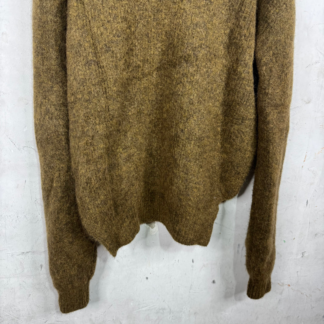Rick Owens Porterville Reverse Neck Alpaca Sweater