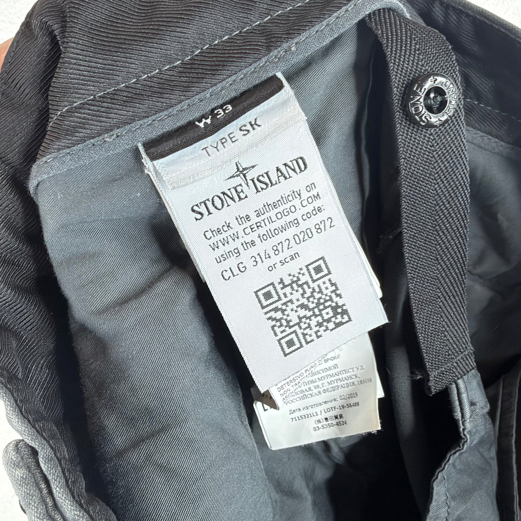 Stone Island Gray SK Cargo Pants