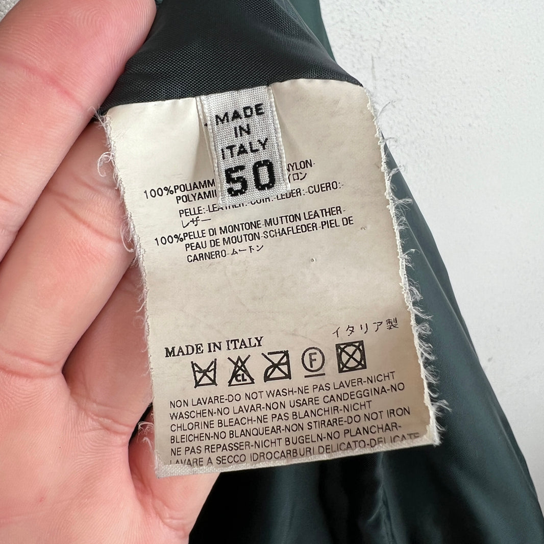 Margiela Nylon Leather Bomber Jacket
