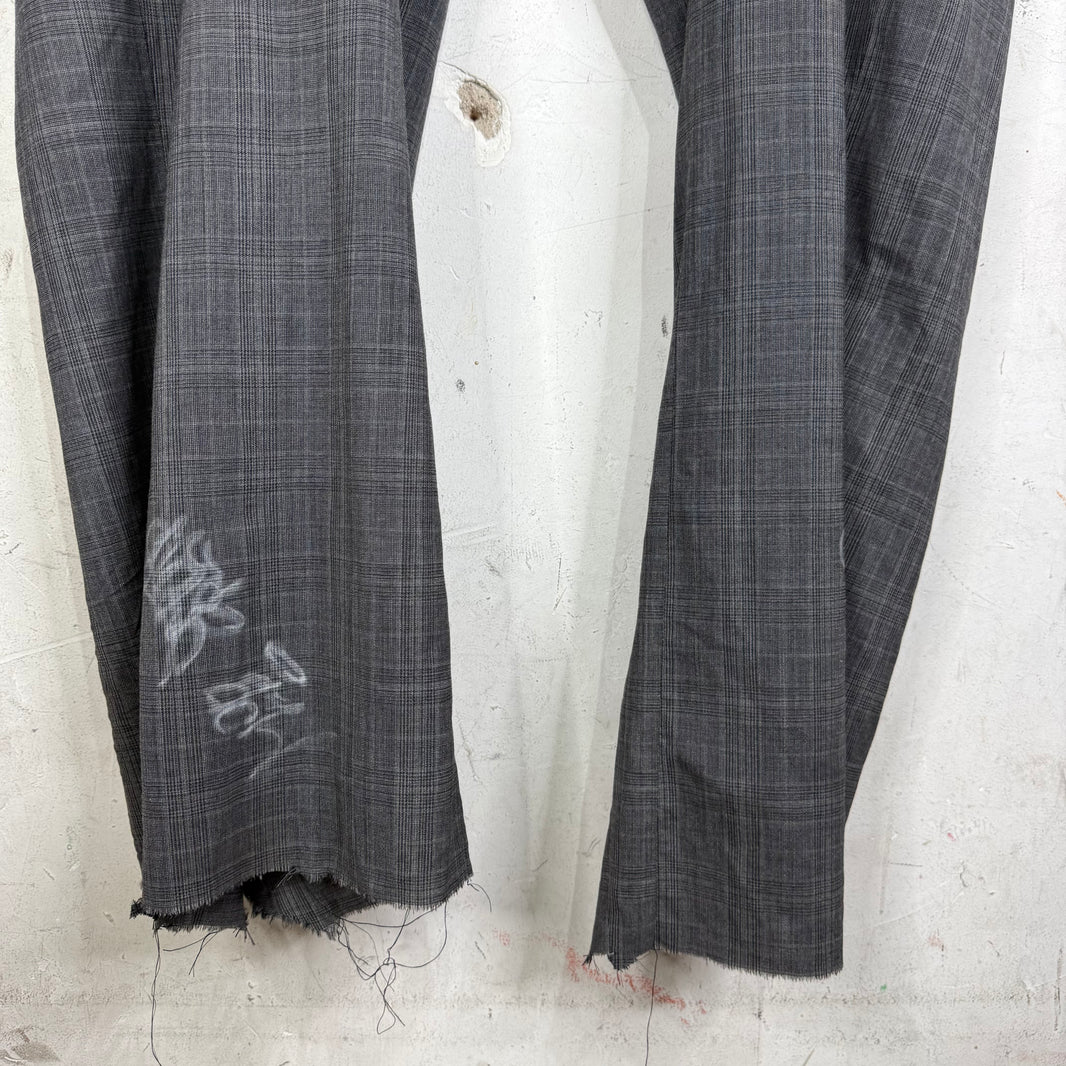 Balenciaga Grafitti Tartan Trousers