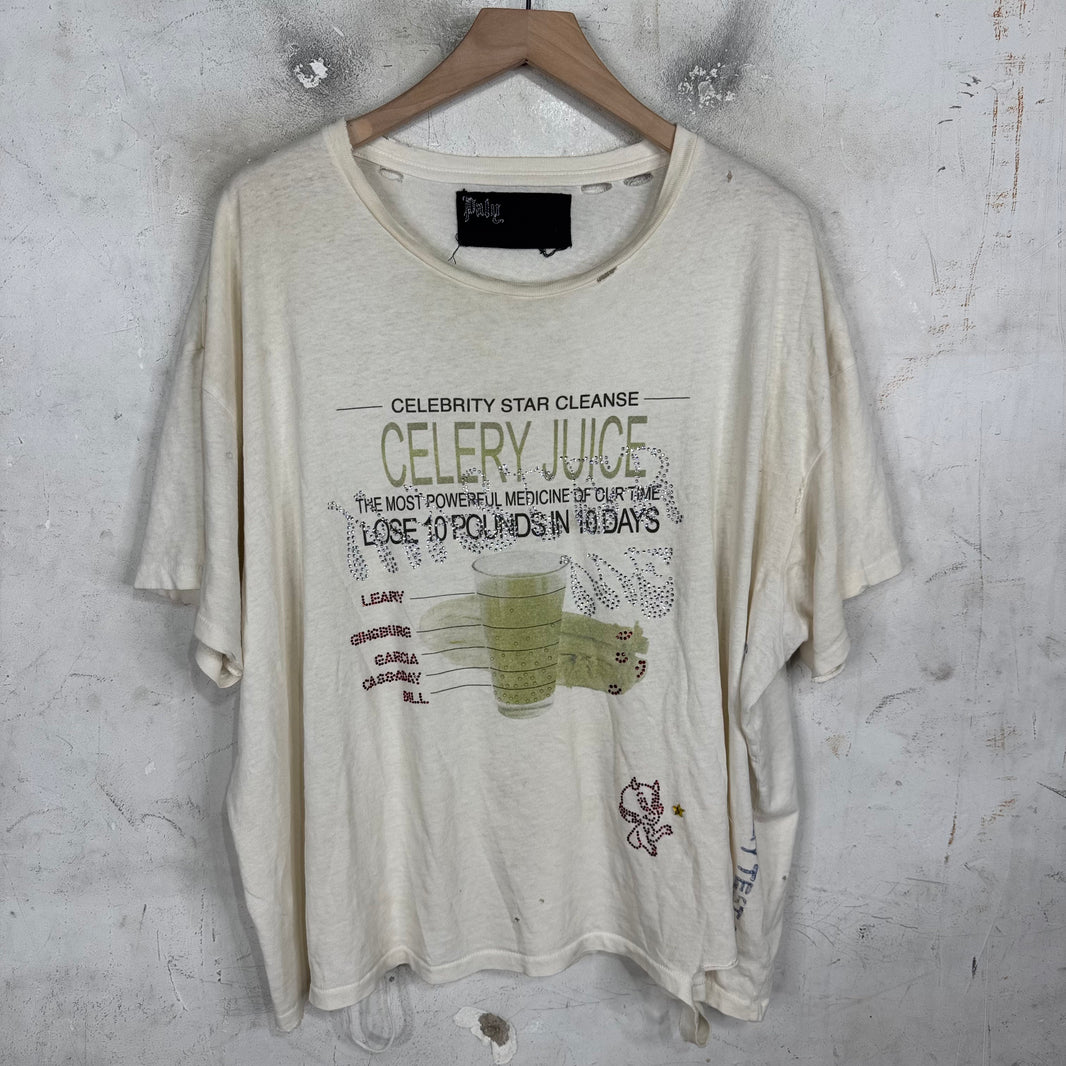 Paly Celery Juice Rhinestone T-Shirt