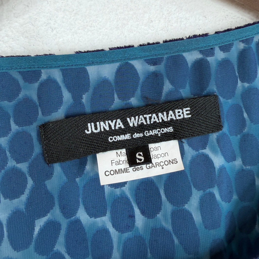 Junya Watanabe Blue Sheer Patterned L/S Shirt