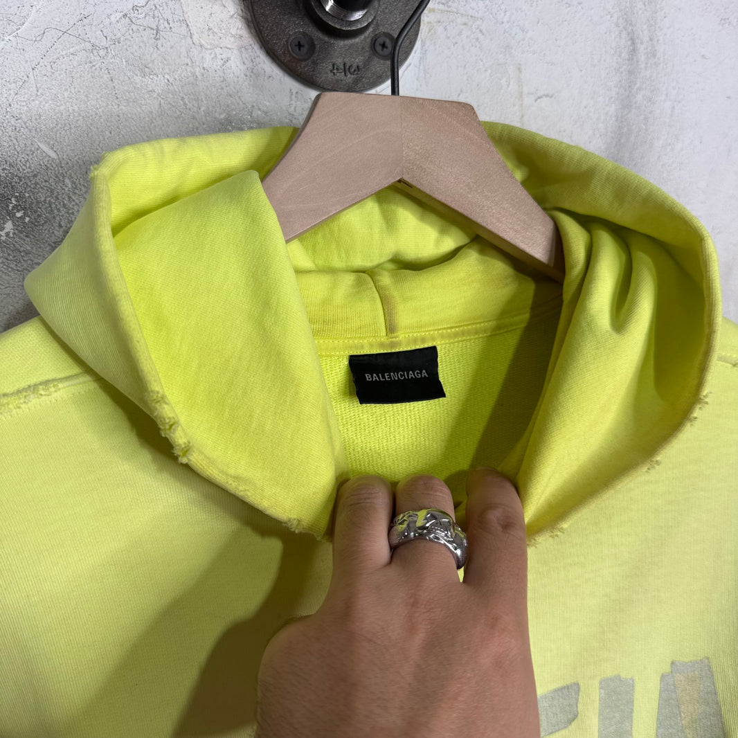 Balenciaga Neon Tape Logo Hoodie