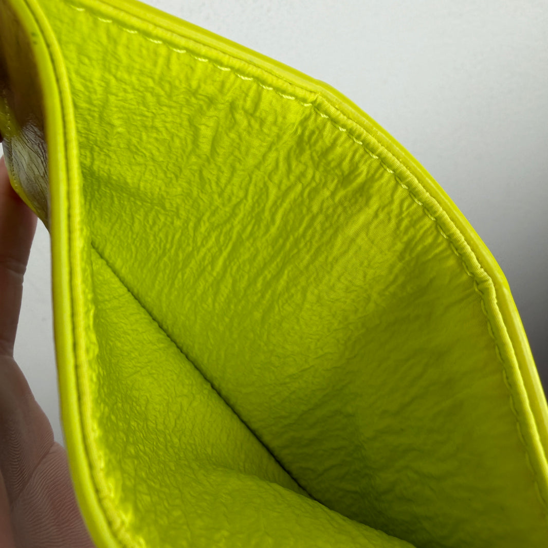 Bottega Veneta Lime Green Cassette Card Holder