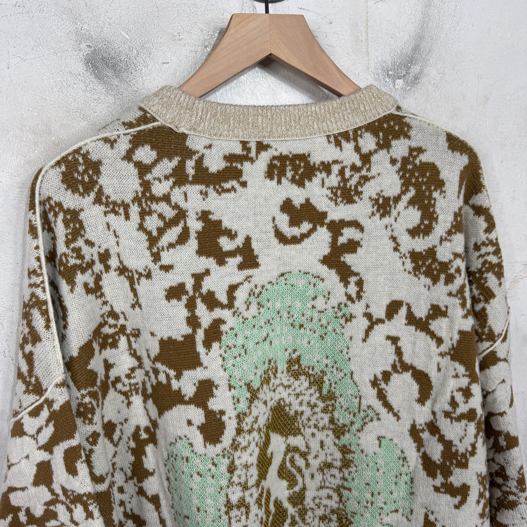 Acne Studios Beige Jacquard Sweater