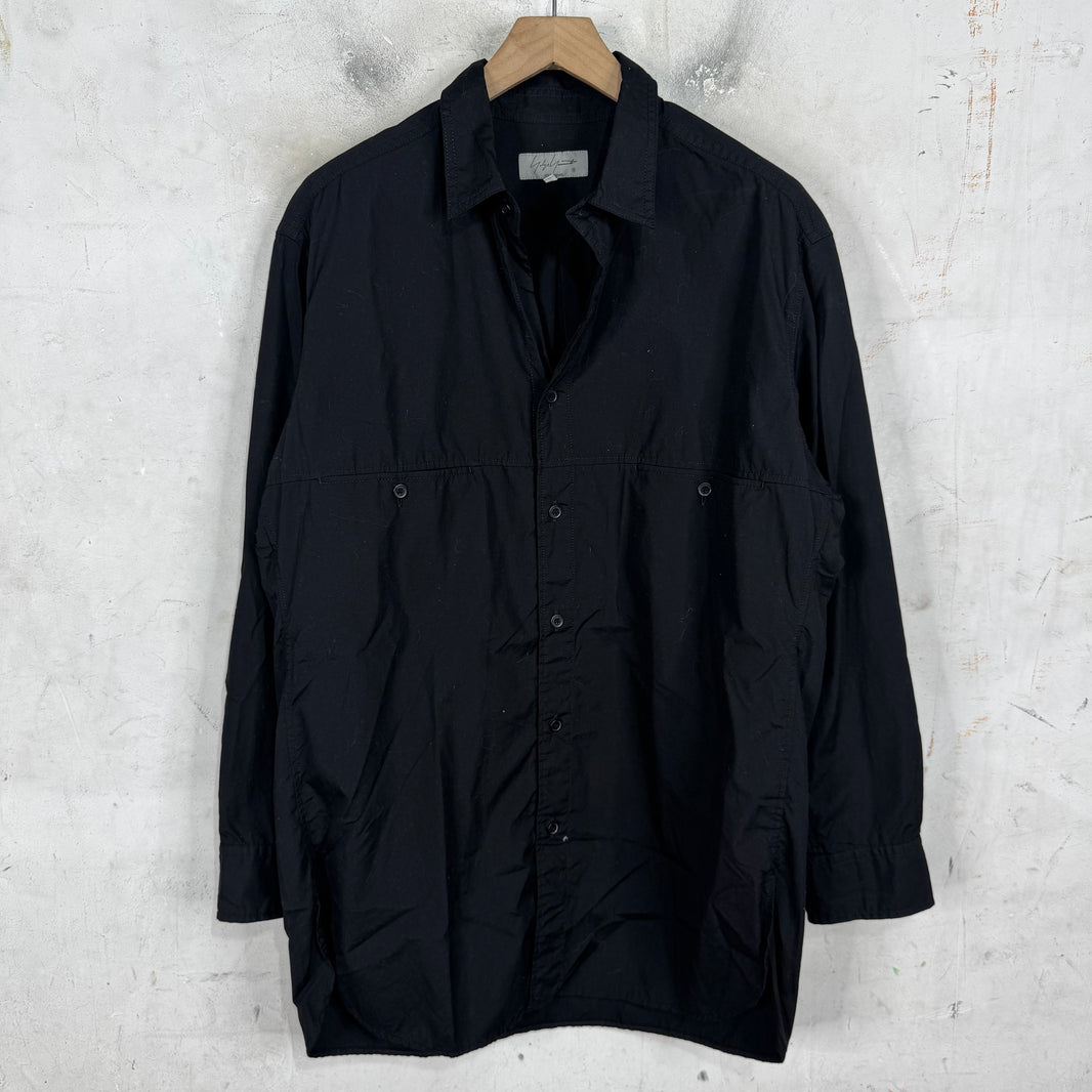 Yohji Yamamoto Black Double Pocketed Shirt