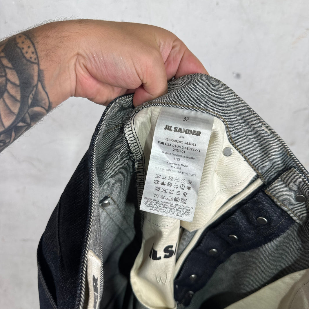 Jil Sander Button Fly Raw Denim Jeans
