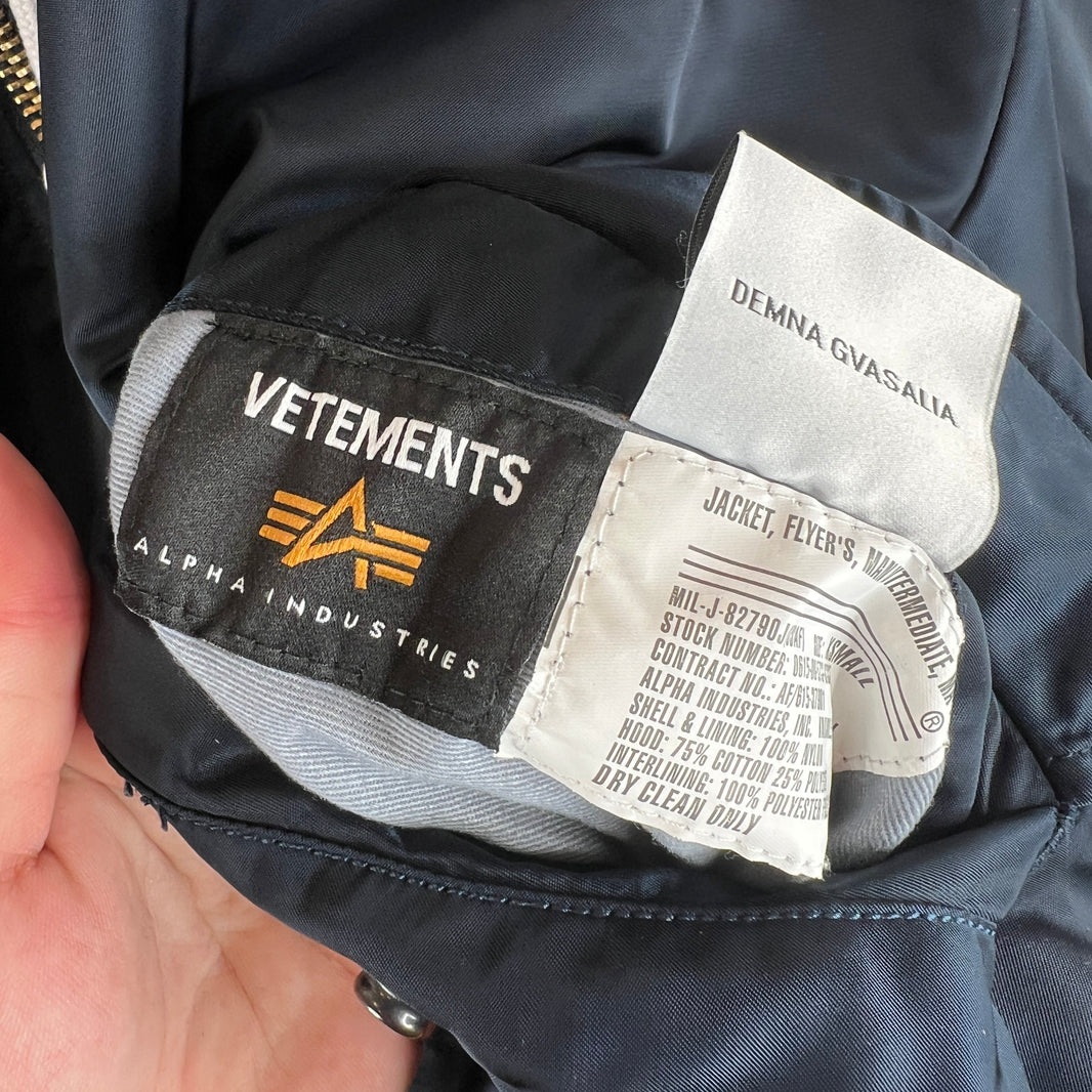 Vetements Alpha Industries Fraternity Bomber Jacket