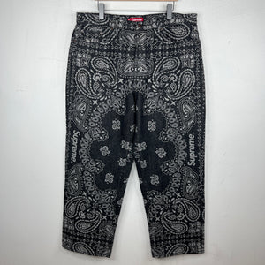 Supreme Black Paisley Jacquard Jeans
