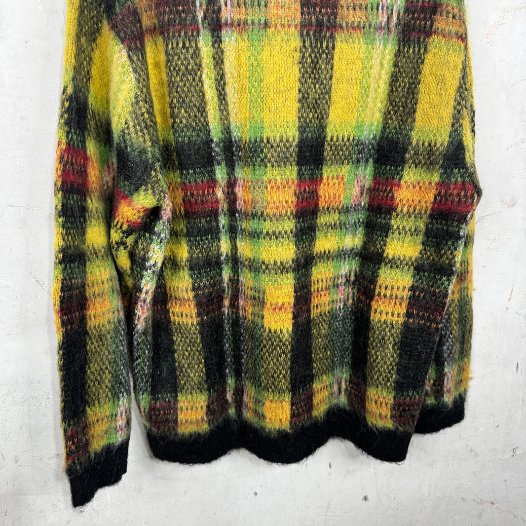 Supreme Plaid Brushed Mohair Sweater