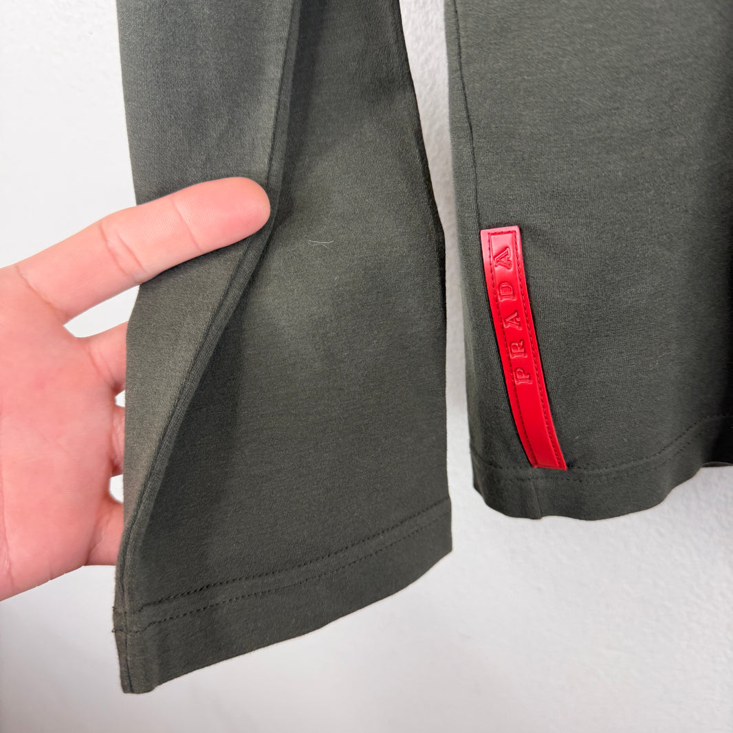 Prada Linea Rossa Back Pocket Olive LS shirt