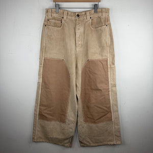 Balenciaga Tan Baggy Carpenter Double Knee Jeans