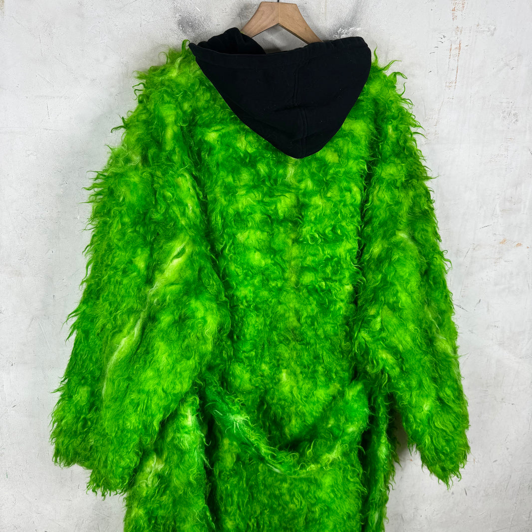 Balenciaga Mohair Hooded Floor Length Jacket
