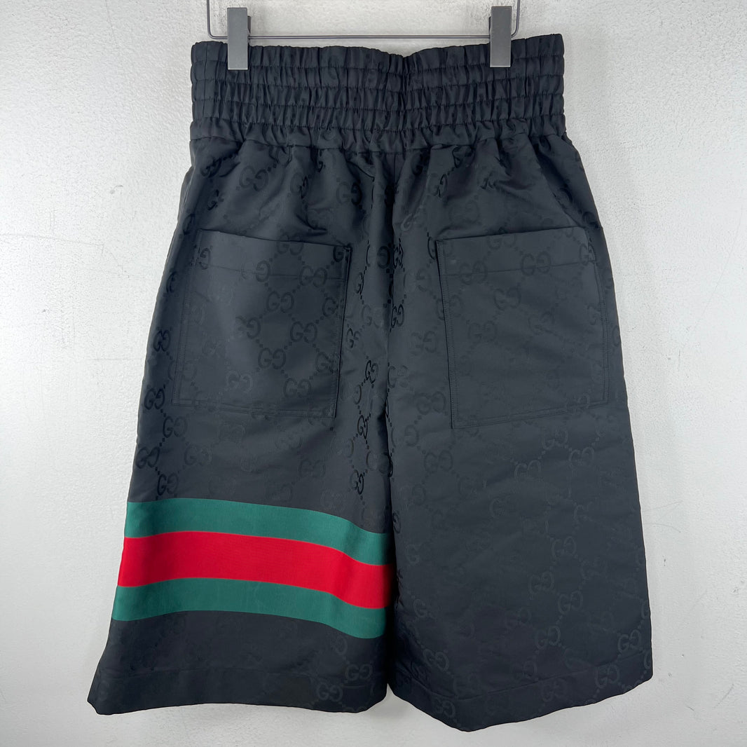 Gucci Monogram Jacquard Long Nylon Shorts