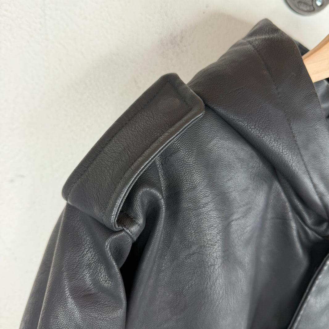 Entire Studios Faux Leather Bomber Jacket