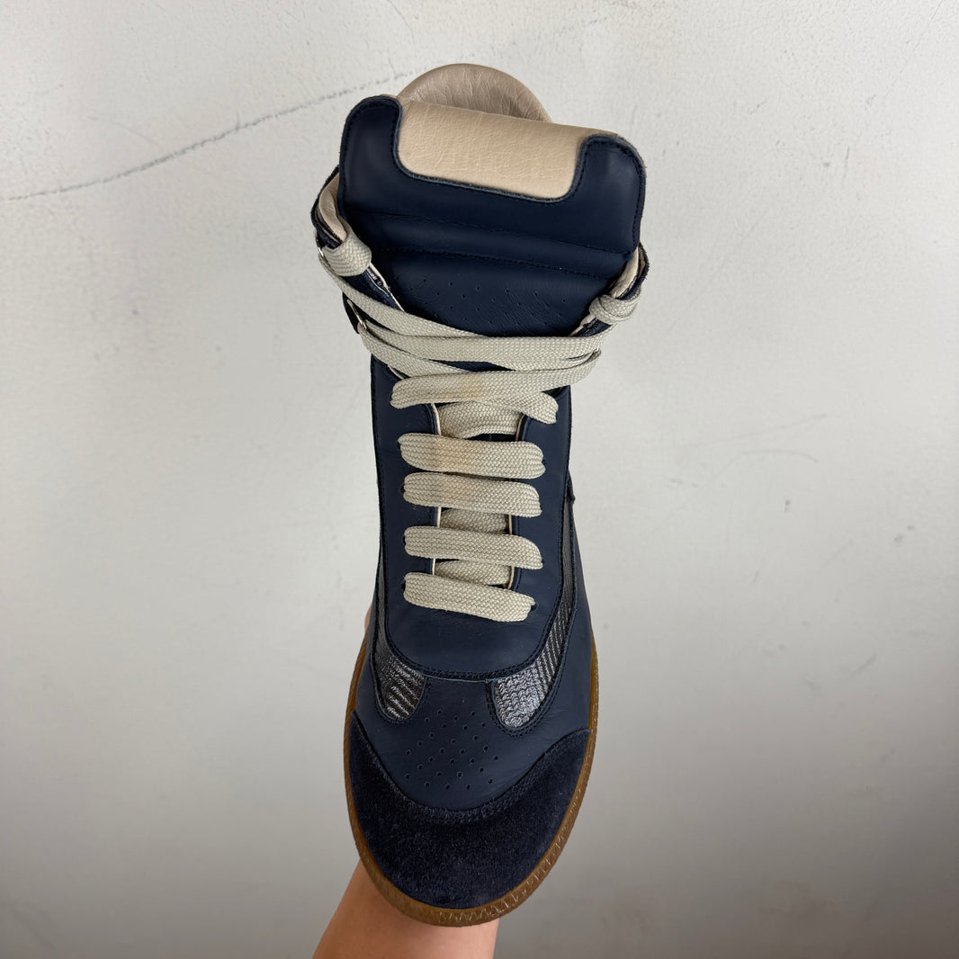 Margiela Navy Hi-Top Line 22 Sneakers