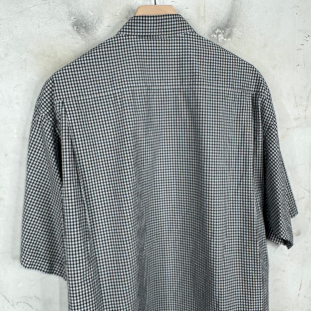 Balenciaga Checkered Mastercard Zipped S/S Shirt