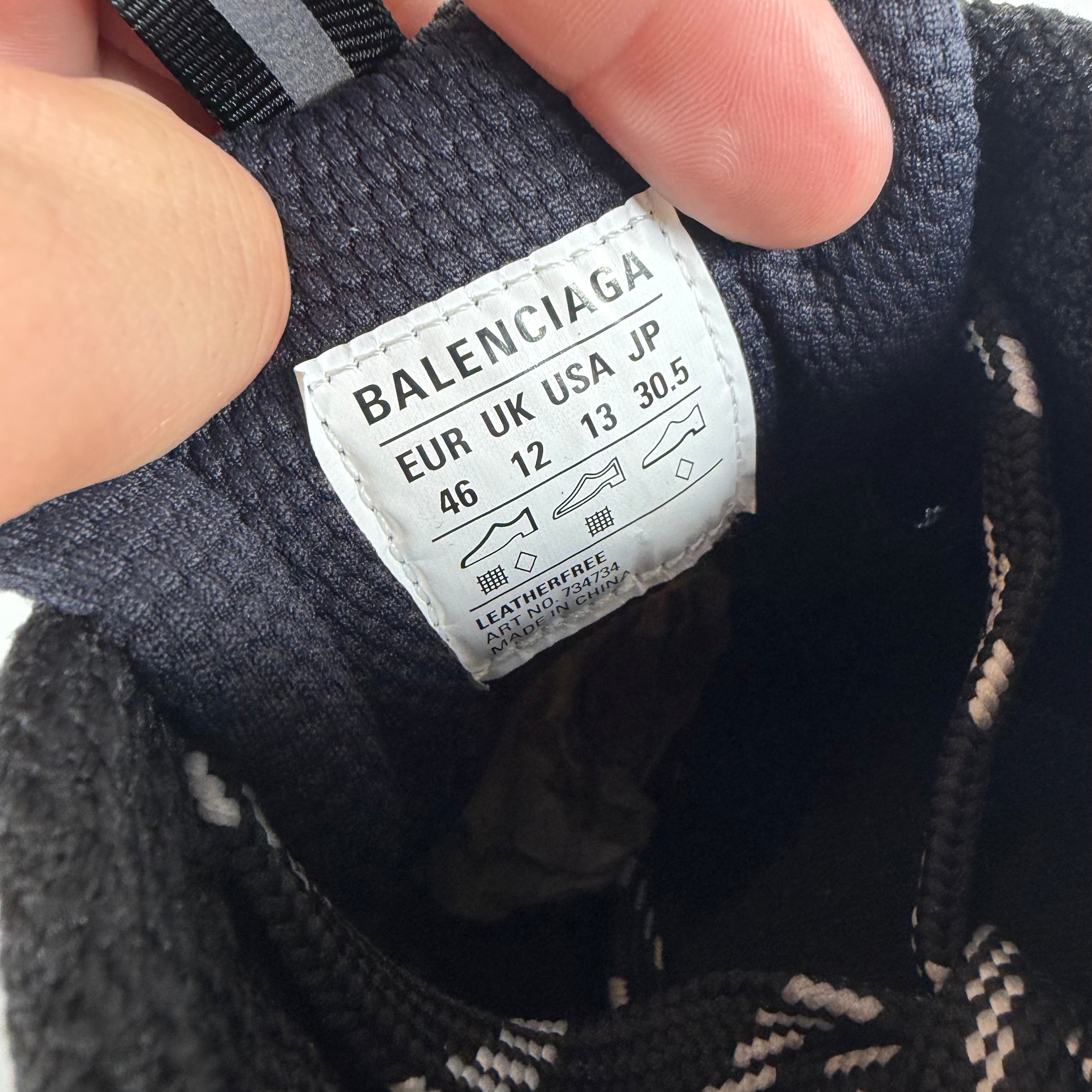 ち*る様 BALENCIAGA ユニセックス ブラック Balenciaga Black 3XL Sneakers – www.Lukes.store