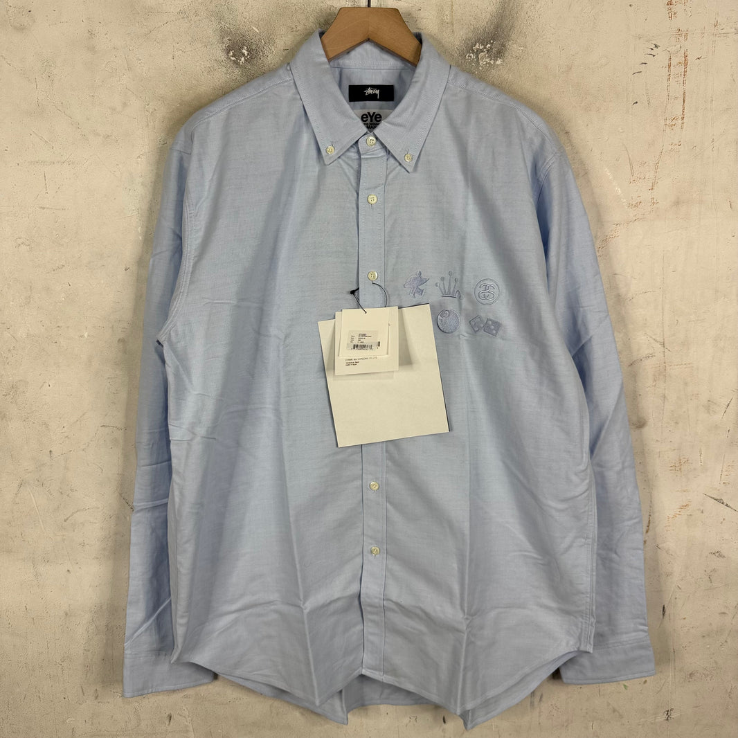 Stussy x Junya Blue Logos Buttoned Shirt