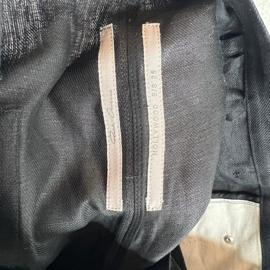 Rick Owens Linen Bolan Zipper Pants