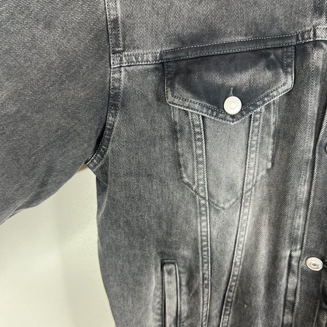 Balenciaga Sample Thin Black Wash Denim Jacket