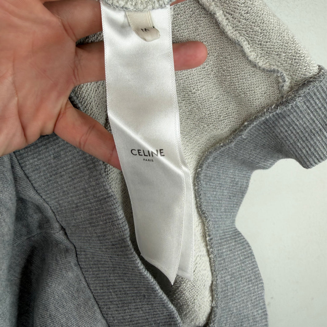 Celine Spellout Logo Gray Hoodie