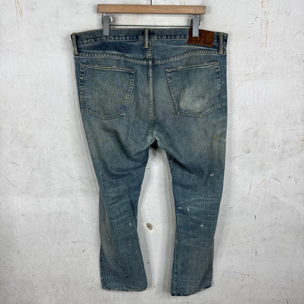 RRL Slim Narrow Lightwash Painter Jeans