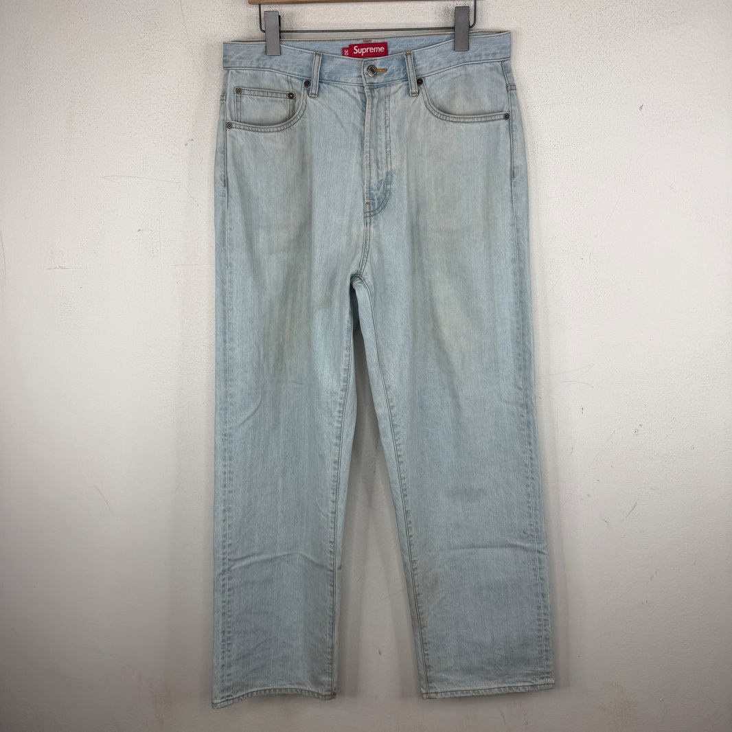 Supreme Light Wash Baggy Jeans