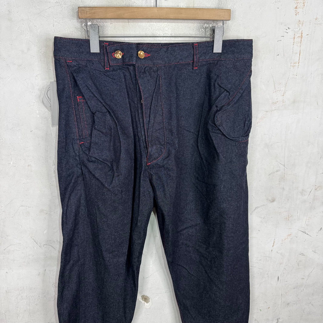 Vivienne Westwood Contrast Stitch Drunken Jeans