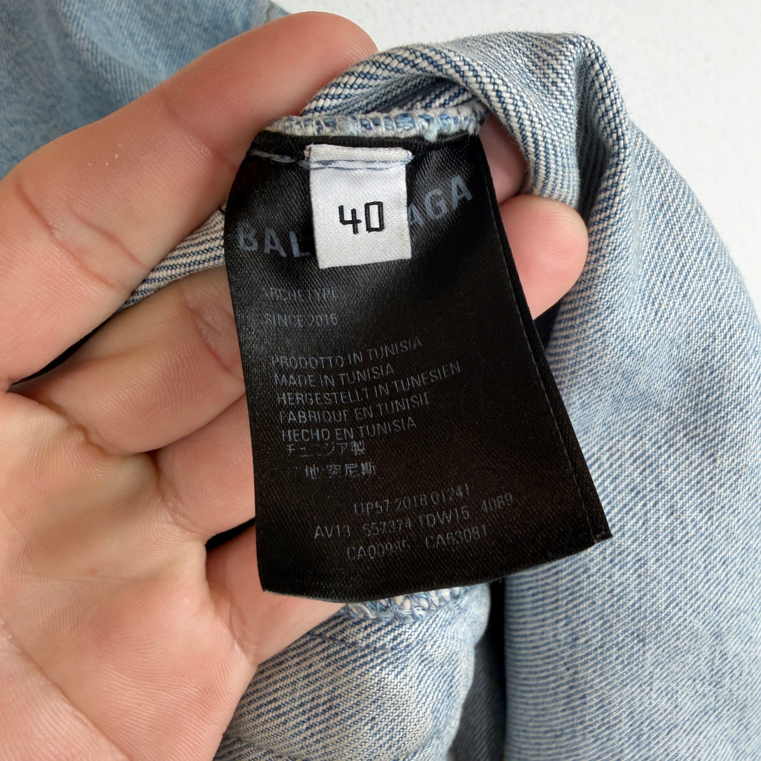 Balenciaga Blue Denim Swing Jacket