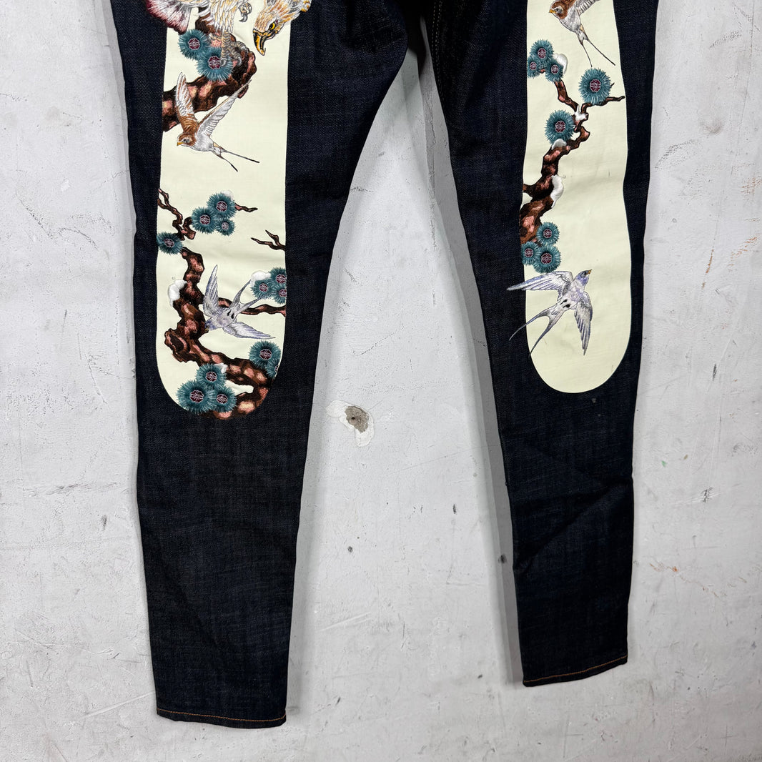 Evisu Bird Embroidered Jeans