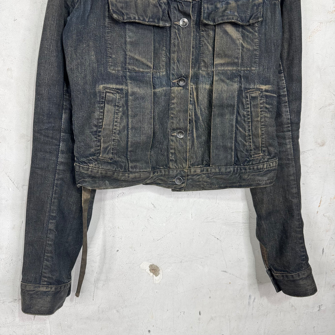 Rick Owens Olmar & Mirta Mudded Denim Jacket