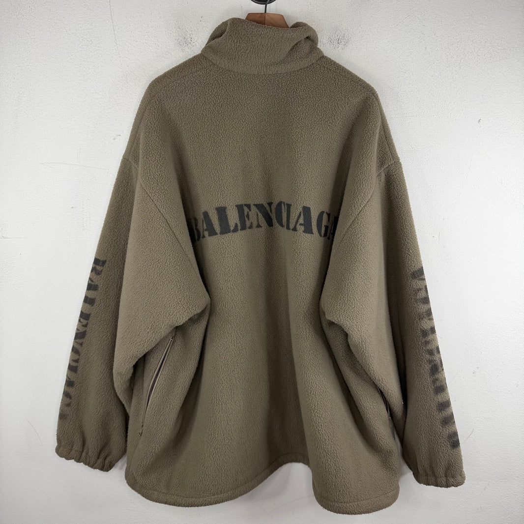 Balenciaga Sample Stencil Logo Fleece Jacket