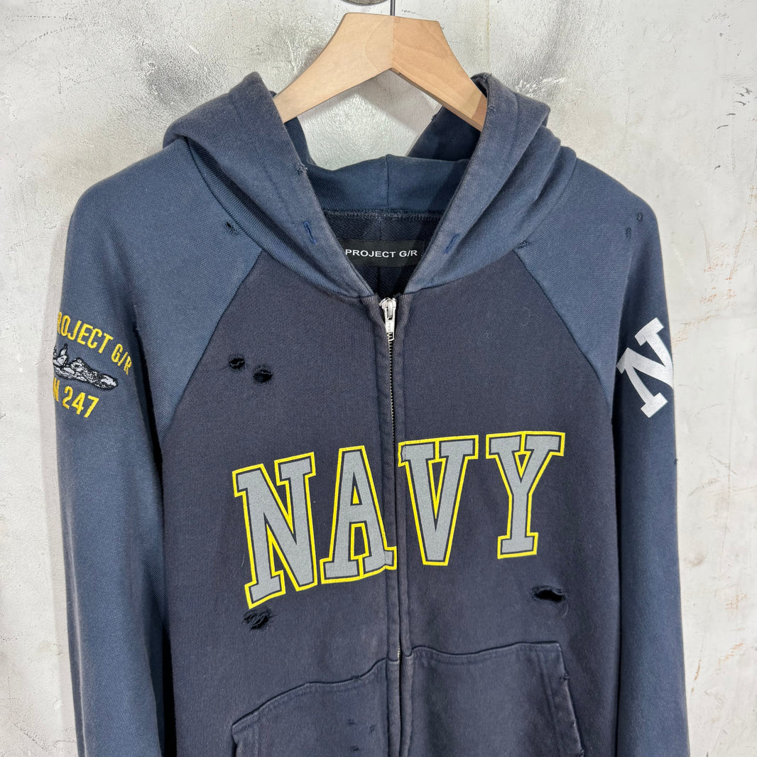 Project G/R Navy Reconstructed Hoodie