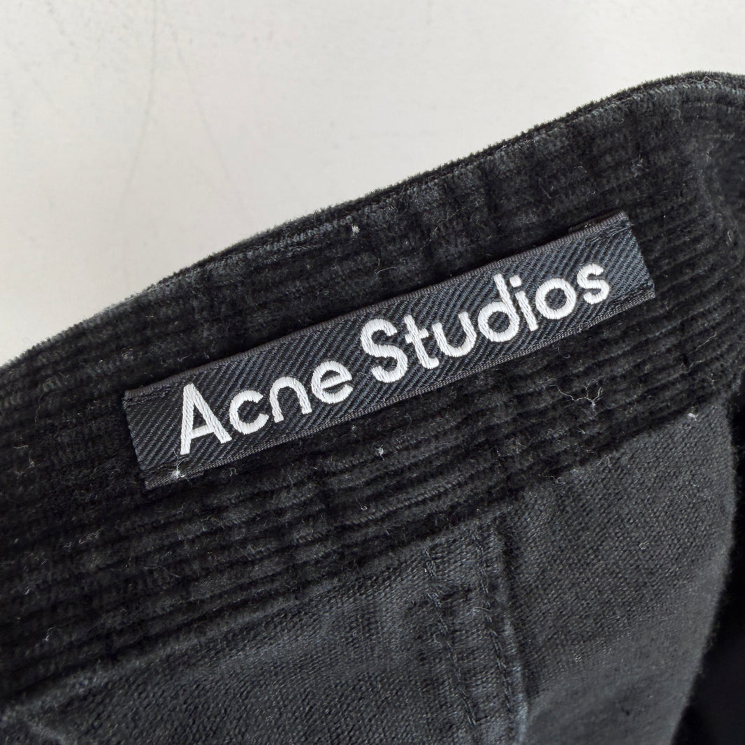 Acne Studios Black Corduroy Cargo Pants