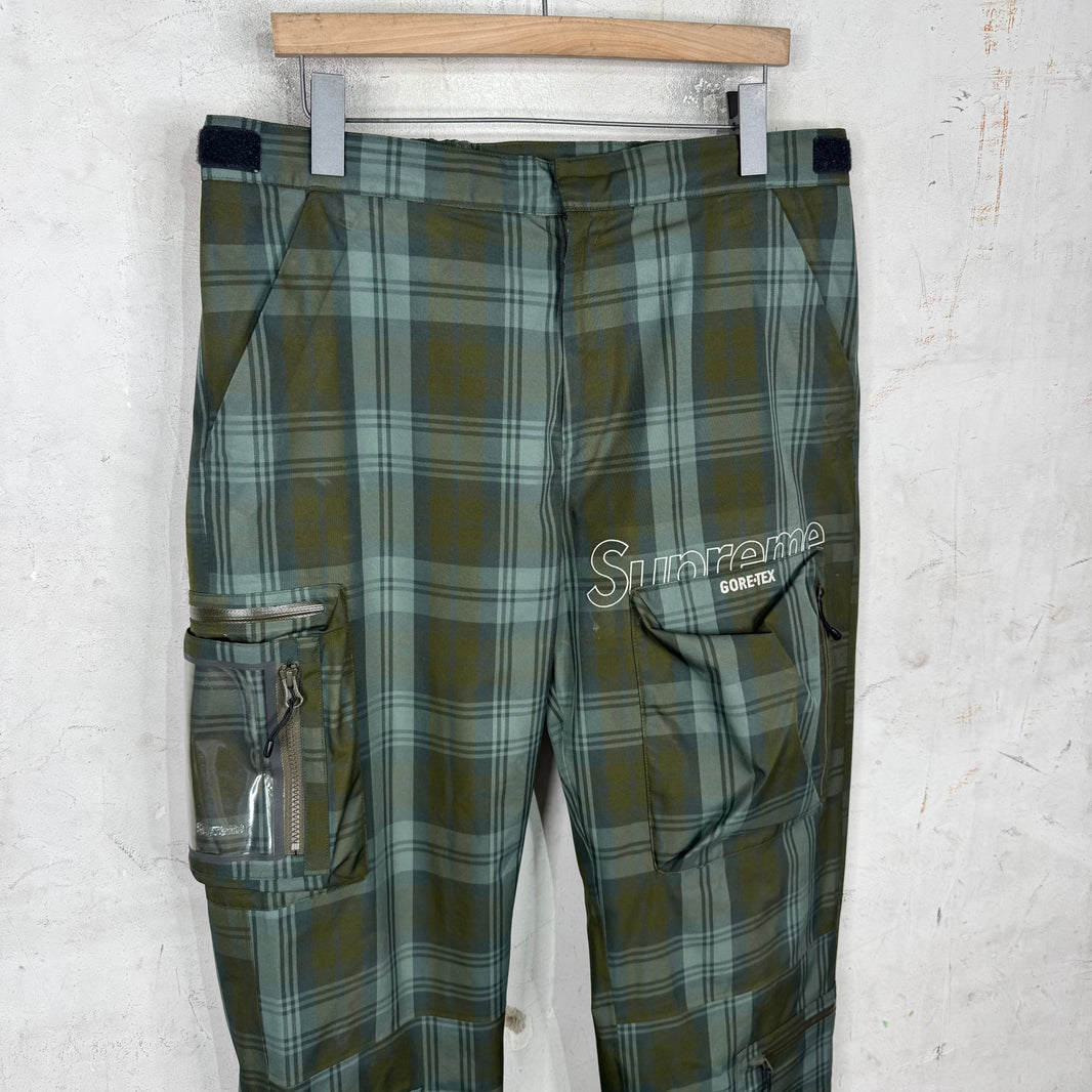 Supreme Green Plaid Gore-tex Pants