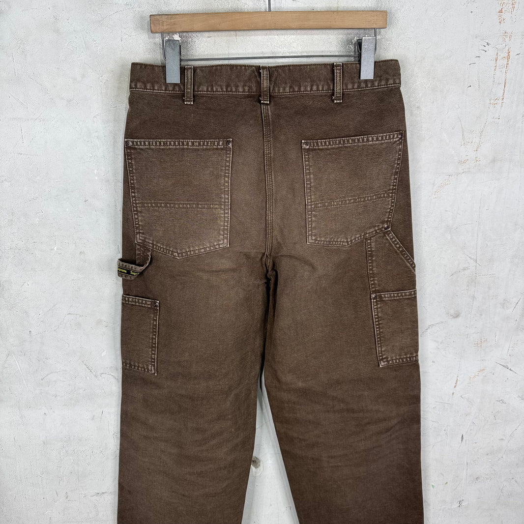 Supreme Brown Whiskered Double Knee Pants