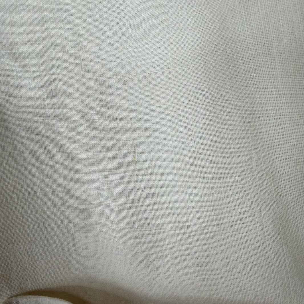 Bode Linen Collar Embroidered S/S Shirt