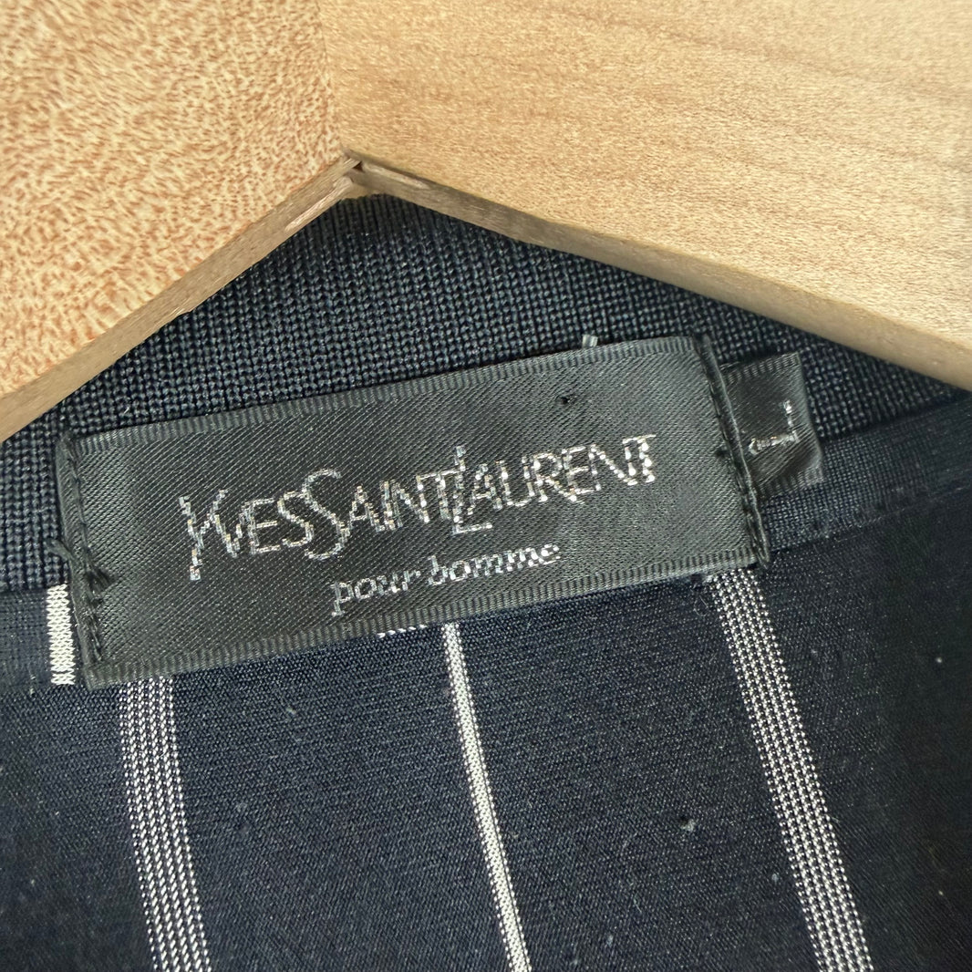 YSL Vintage Striped Polo Shirt